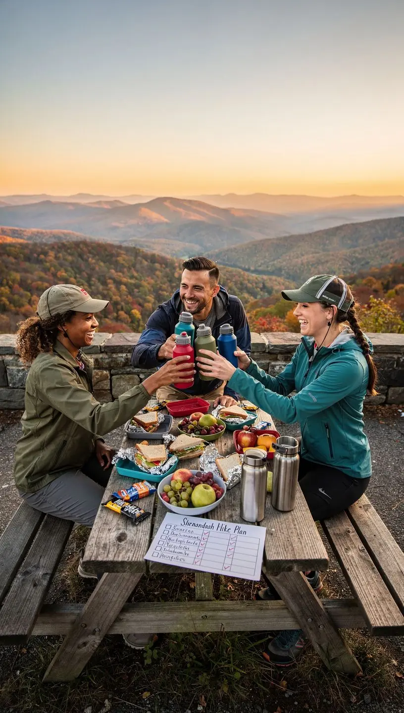 Mapa szlaku turystycznego z oznaczonymi punktami widokowymi i trasami.